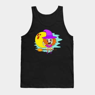 Halloween pictures on t-shirt for children witch Tank Top